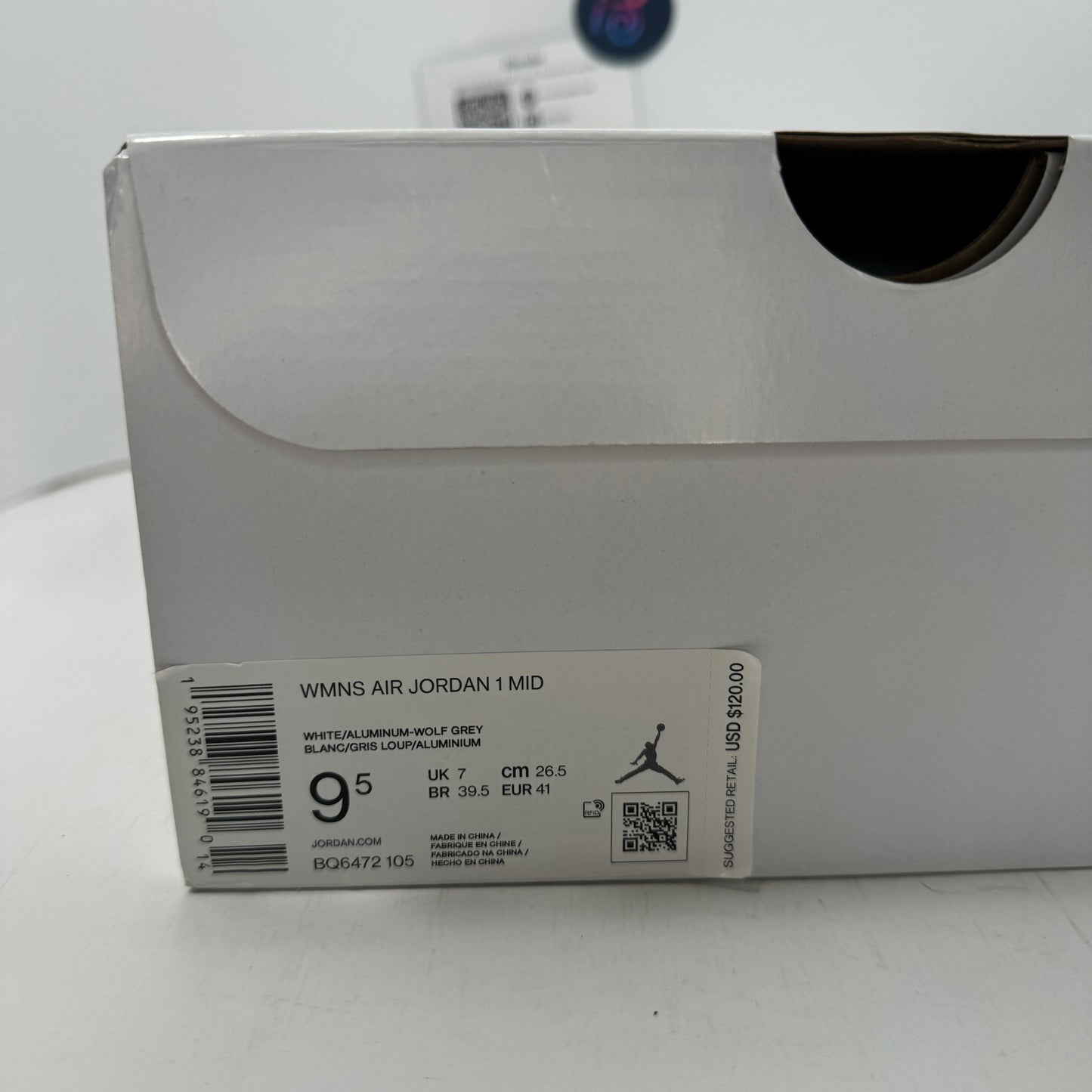 Jordan 1 Mid Wolf Grey WMNS