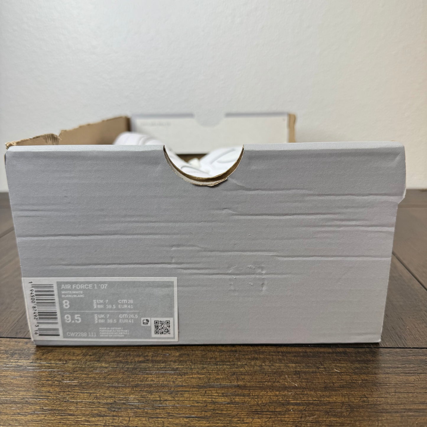 Nike Air Force 1 Low Triple White Size 8 Men's CW2288 111 Brand New