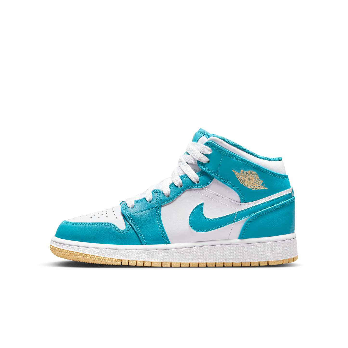 Jordan 1 Mid Aquatone Grade School