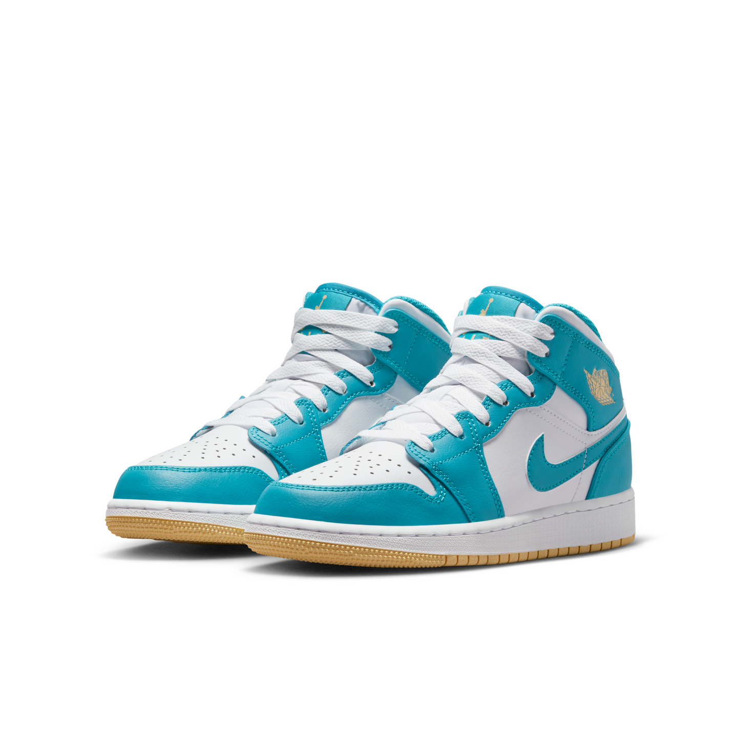 Jordan 1 Mid Aquatone Grade School