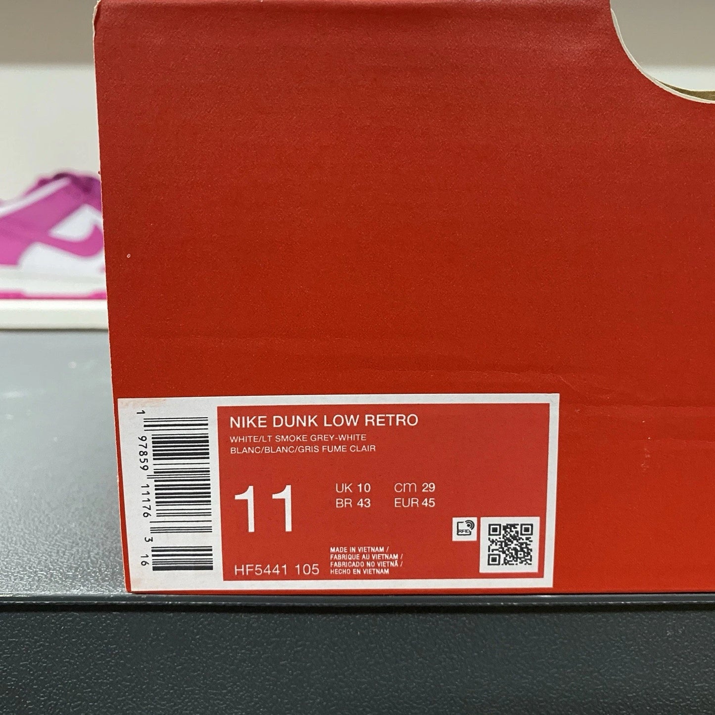 Nike Dunk Low White Smoke Grey Retro Size 11 HF5441 105 Brand New