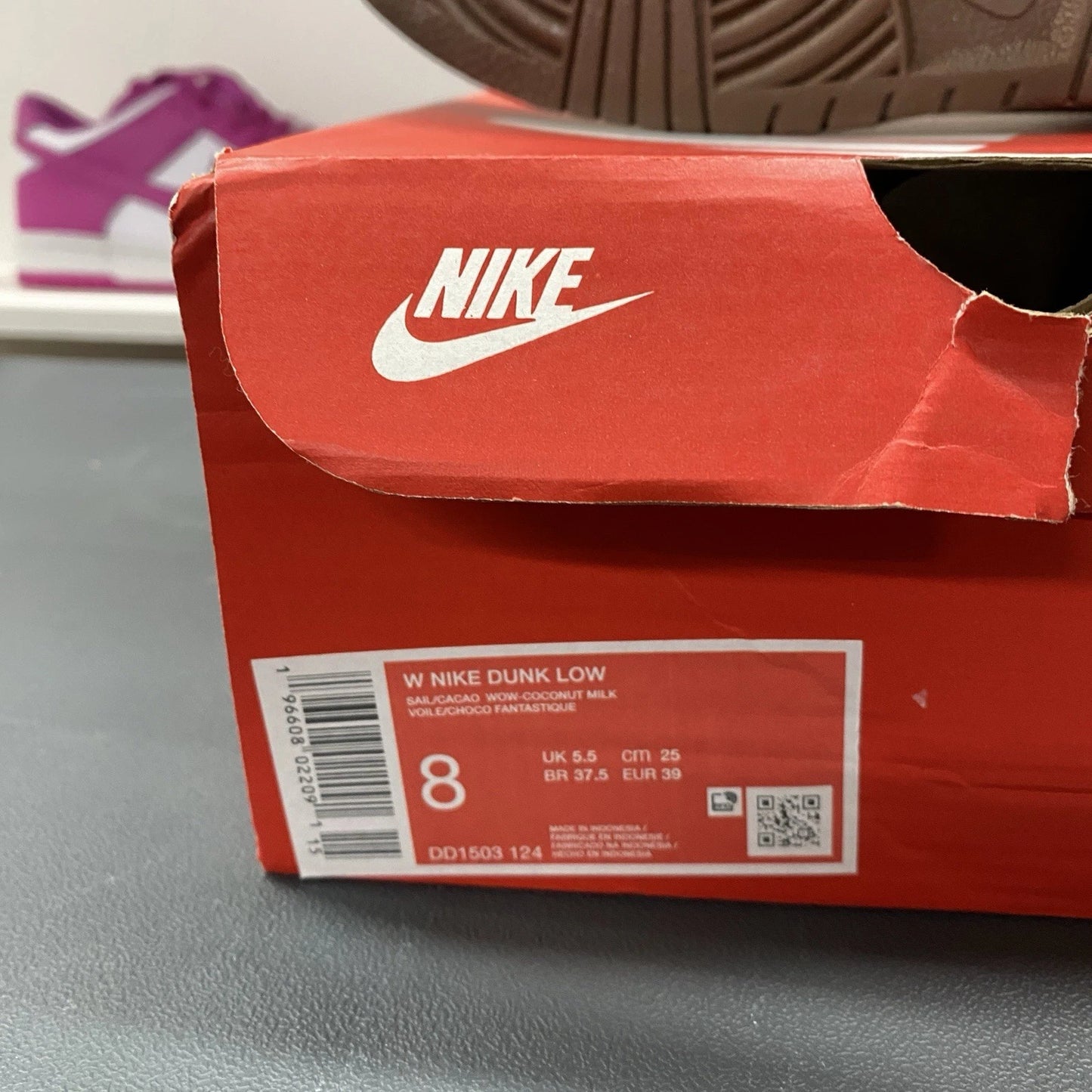 Nike Dunk Low Retro Cacao Wow Mocha Brown White DD1503-124 Women's Size 8W/6.5M