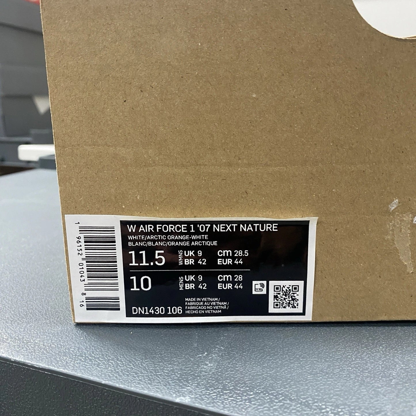 Nike Air Force 1 Next Nature White Arctic Orange DN1430106 Women Sz 11.5