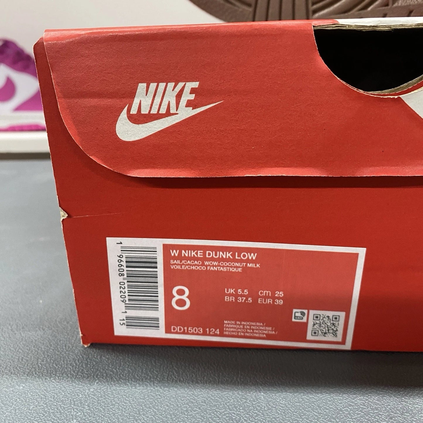 Nike Dunk Low Retro Cacao Wow Mocha Brown White DD1503-124 Women's Size 8W/6.5M