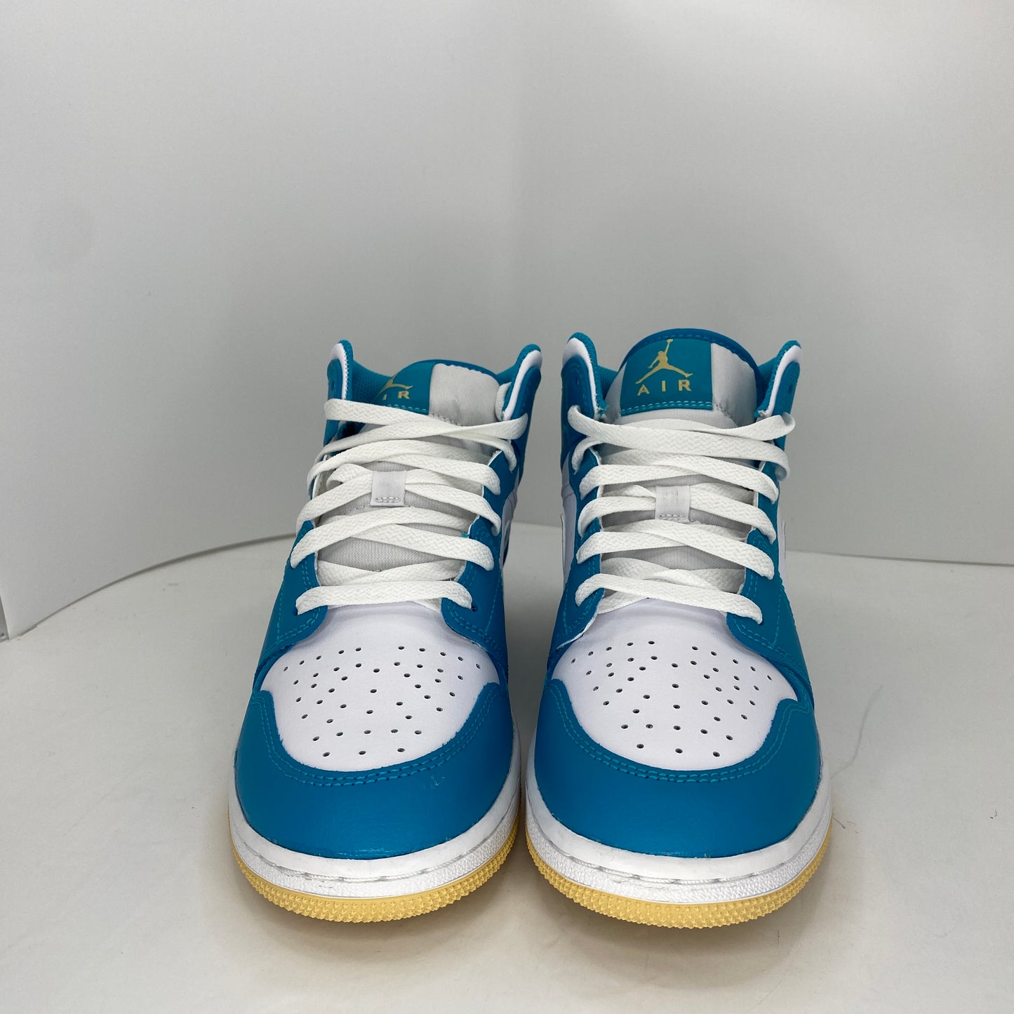 Jordan 1 Mid Aquatone Grade School