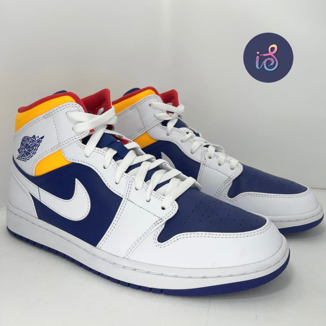 Jordan 1 Mid Royal Blue Laser Orange MENS