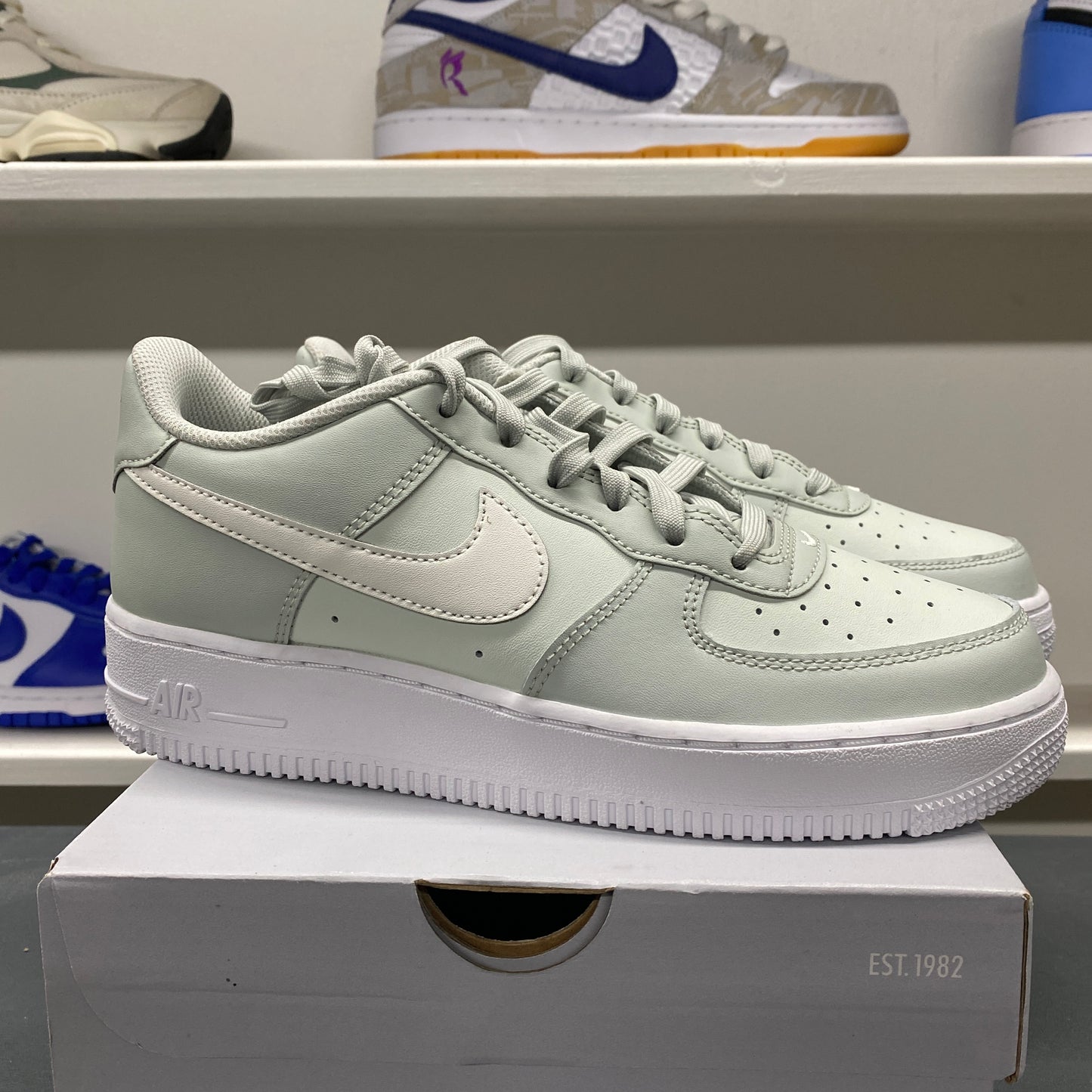 Nike Air Force 1 Low Light Spruce Aura Grade School