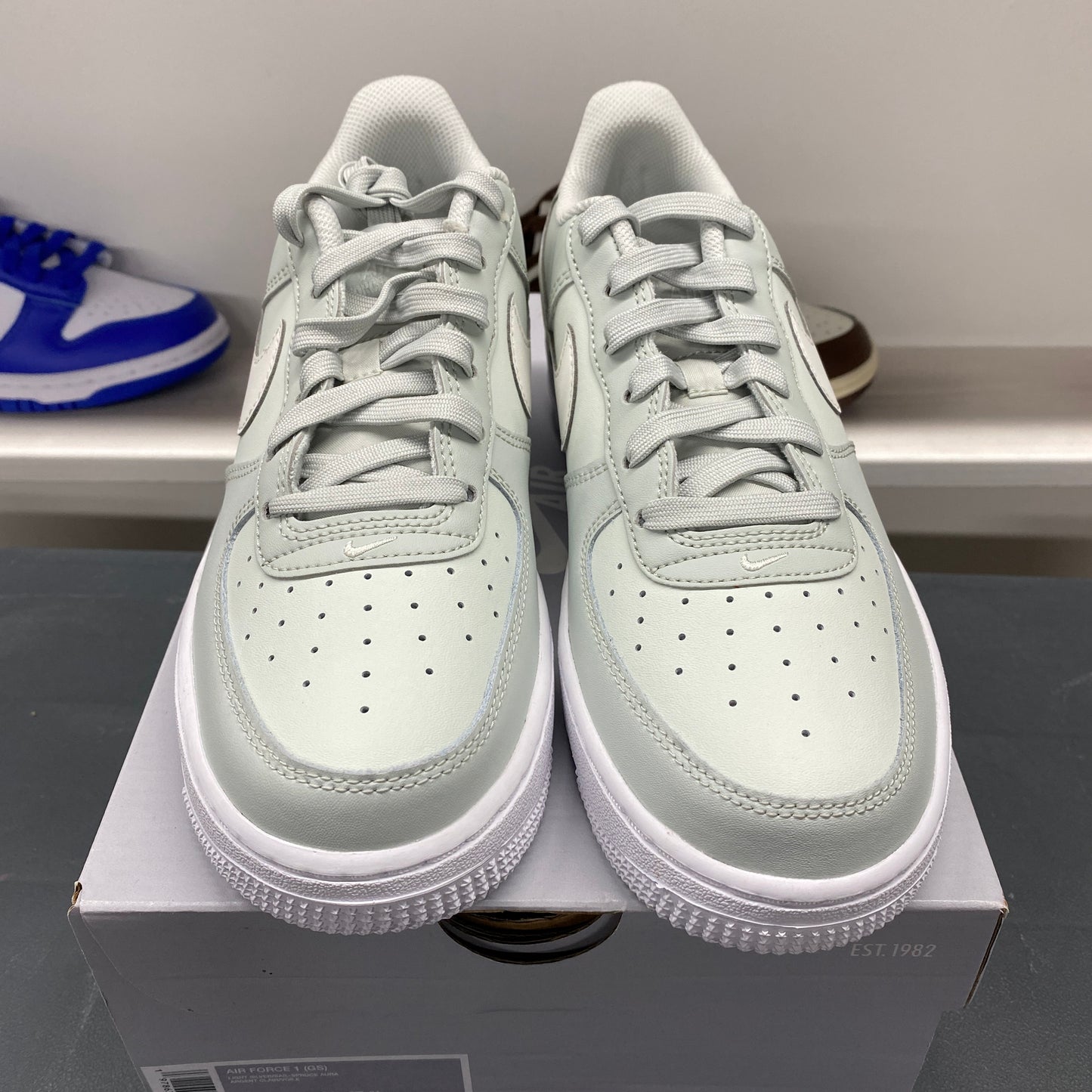Nike Air Force 1 Low Light Spruce Aura Grade School