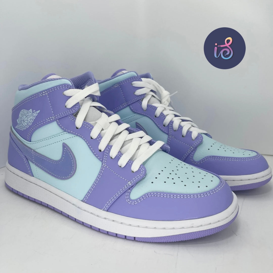 Jordan 1 Mid Purple Aqua MENS