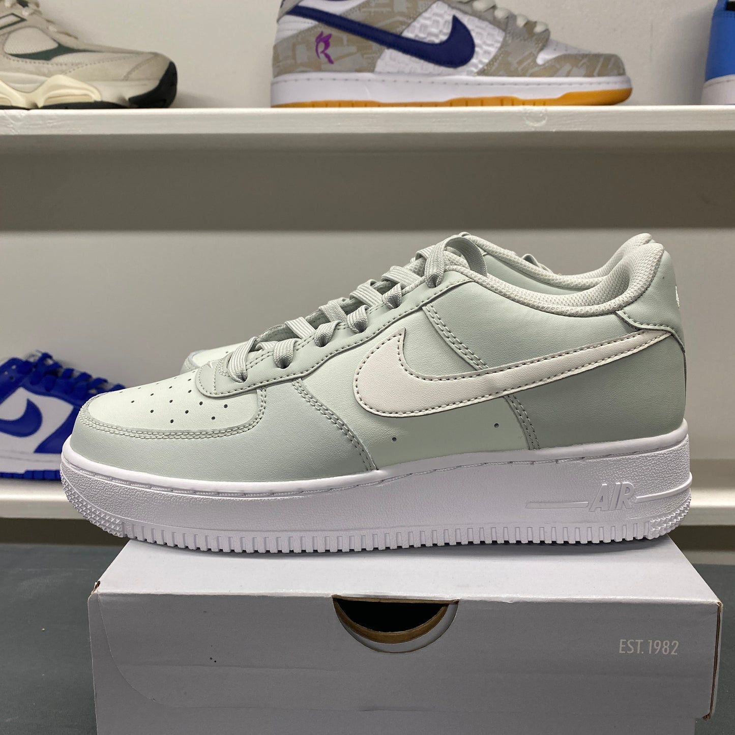 Nike Air Force 1 Low Light Spruce Aura Grade School