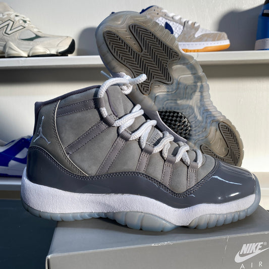 Pre-Owned Air Jordan 11 Cool Grey GS Size 6Y 378038-005