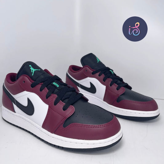 Jordan 1 Low SE Dark Beetroot Roma Green Grade School