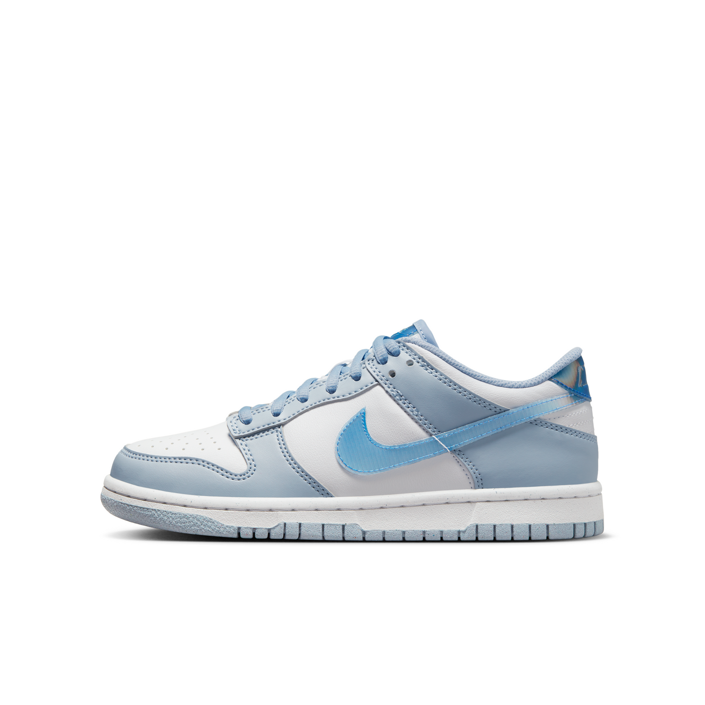 Dunk Low Next Nature Blue Whisper Iridescent Grade School