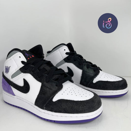 Jordan 1 Mid SE Purple Grade School