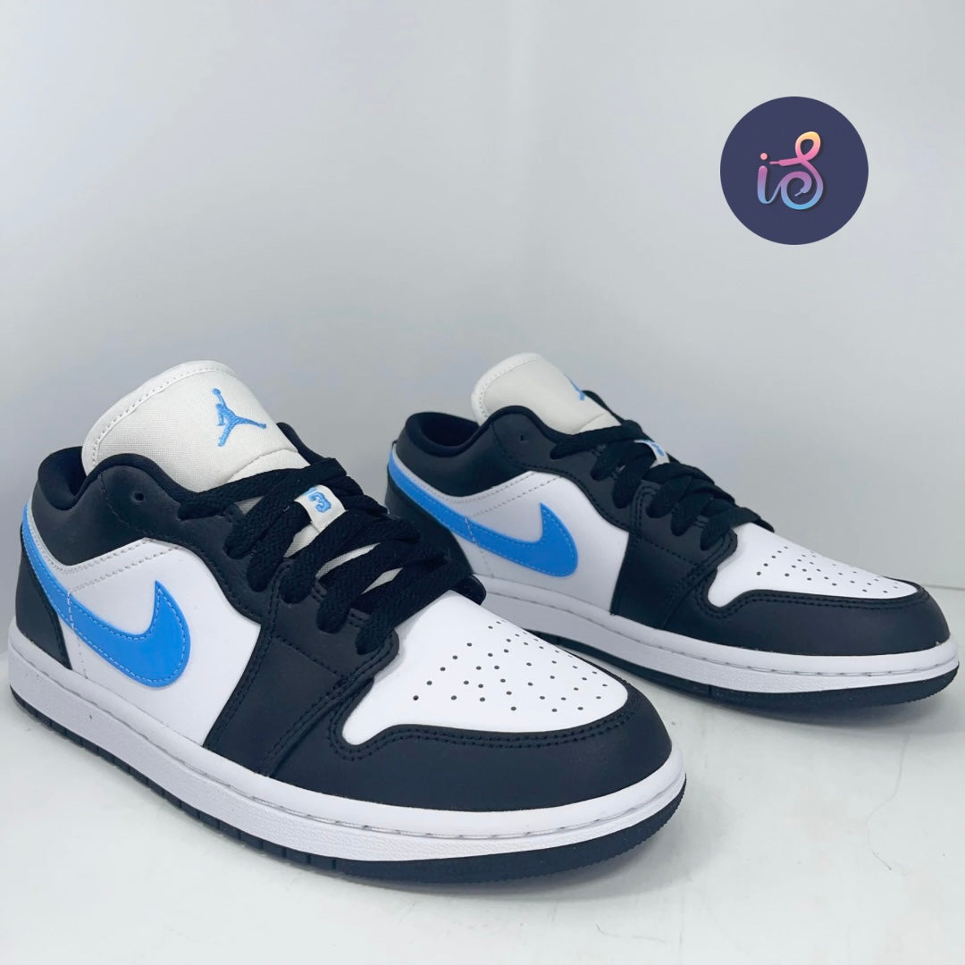 Jordan 1 Low Black University Blue White WMNS