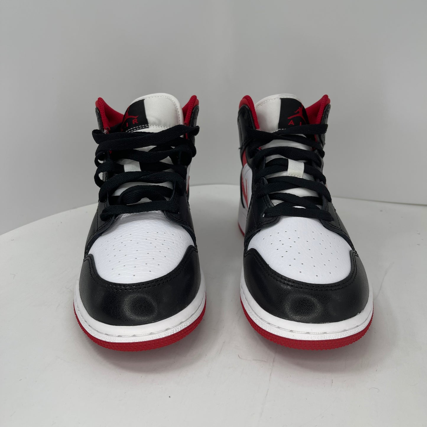 Jordan 1 Mid Gym Red Black White Grade School