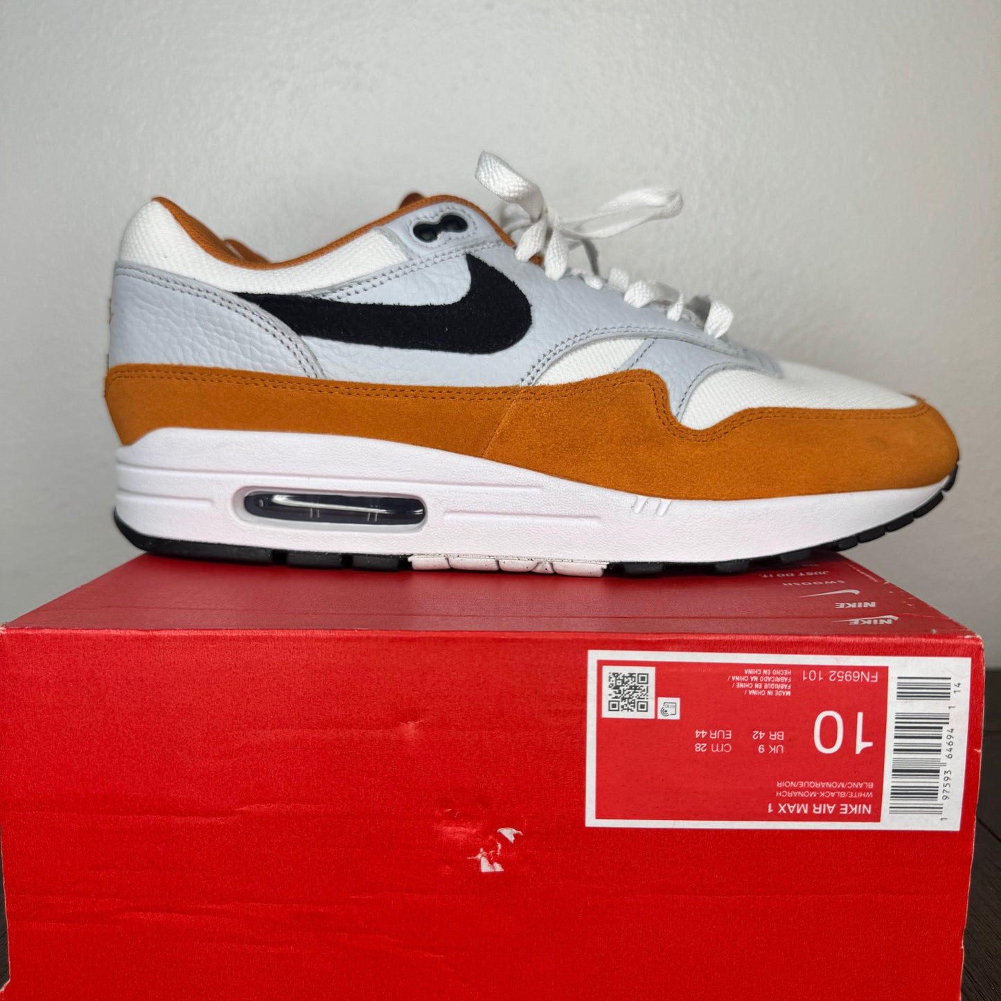 Nike Air Max 1 Monarch Men's Size 10 FN6952-101 Brand New