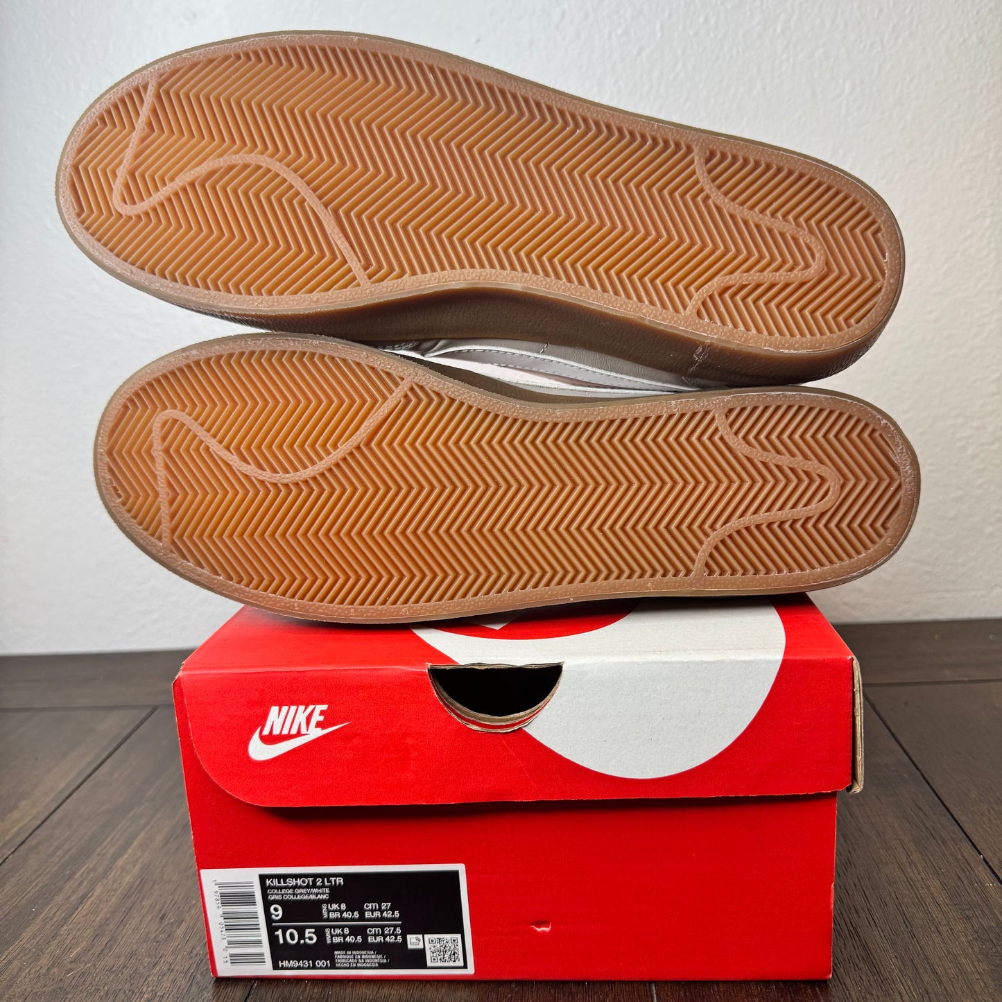 Nike Killshot 2 Leather College Grey Size 9 Men's HM9431-001 Brand New