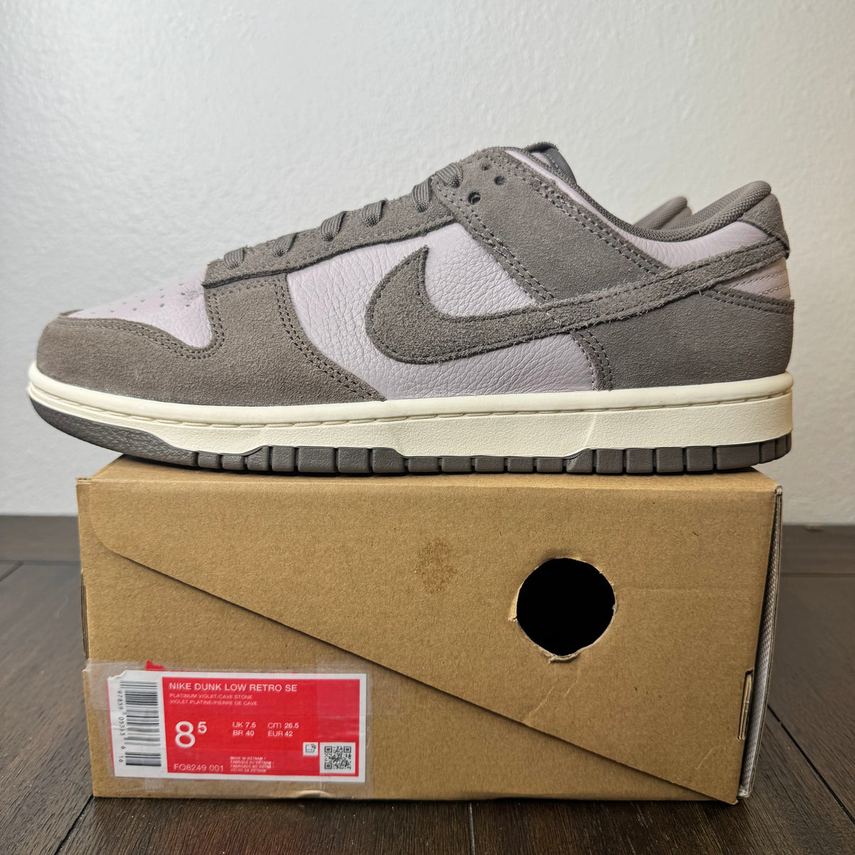 Nike Dunk Low SE Violet Cave Stone Size 8.5 Men's FQ8249-001