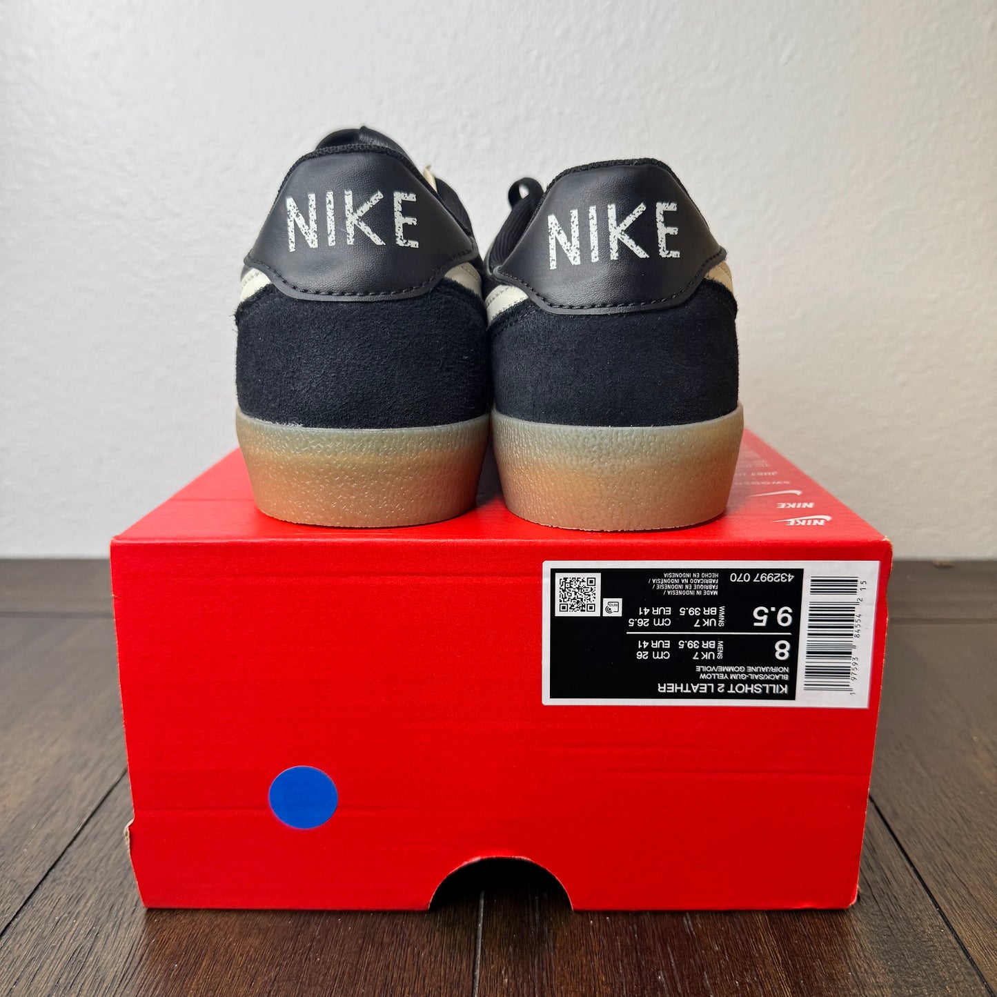 Nike Killshot 2 Black Sail Gum Size 8 Men's 432997 070 Brand New