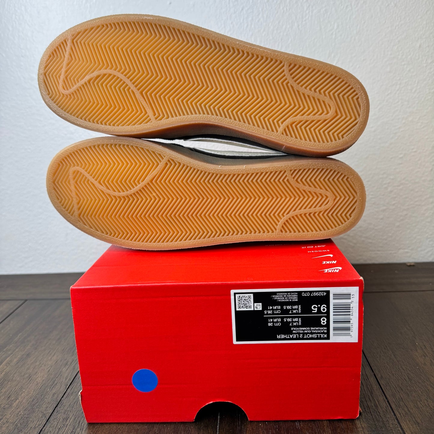 Nike Killshot 2 Black Sail Gum Size 8 Men's 432997 070 Brand New