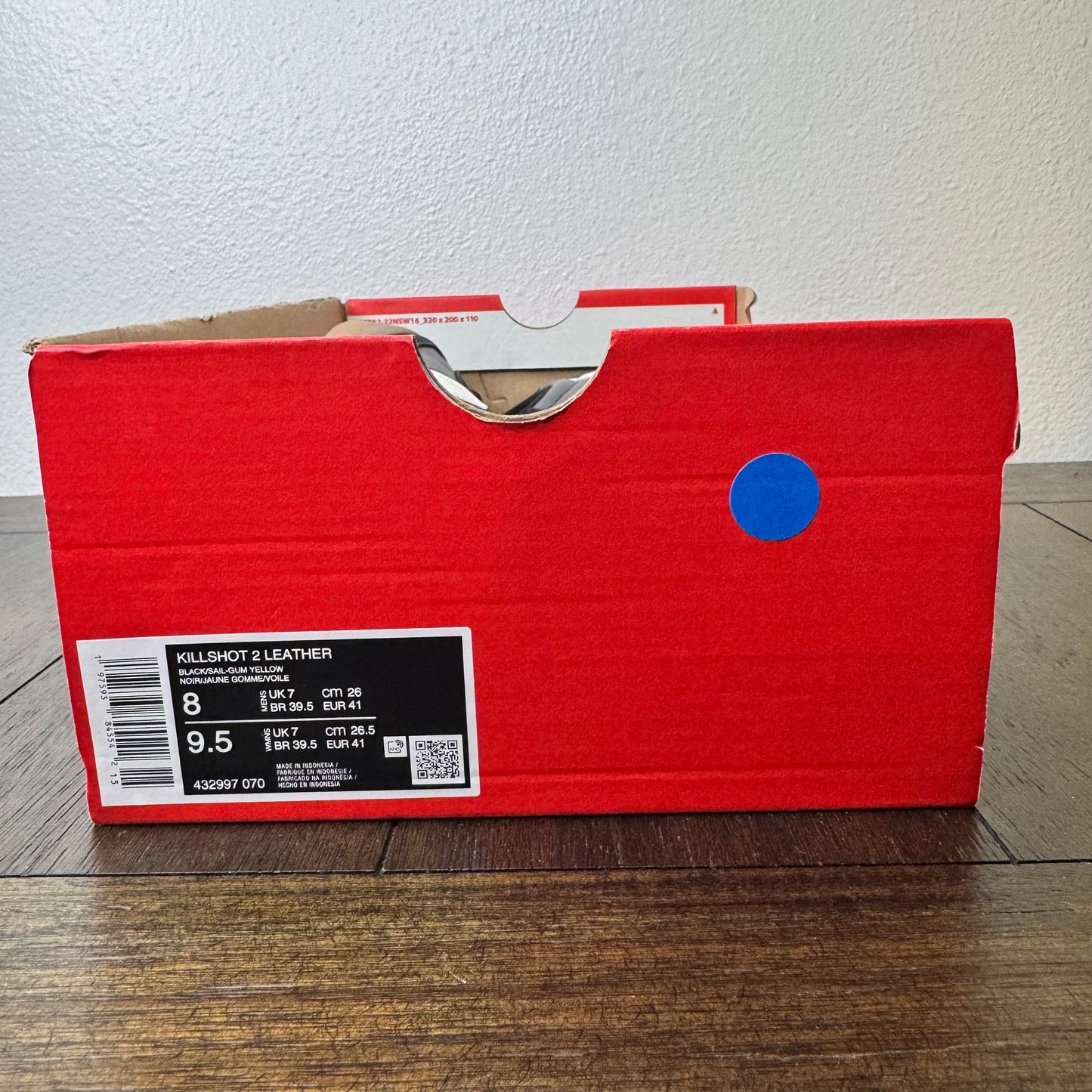 Nike Killshot 2 Black Sail Gum Size 8 Men's 432997 070 Brand New