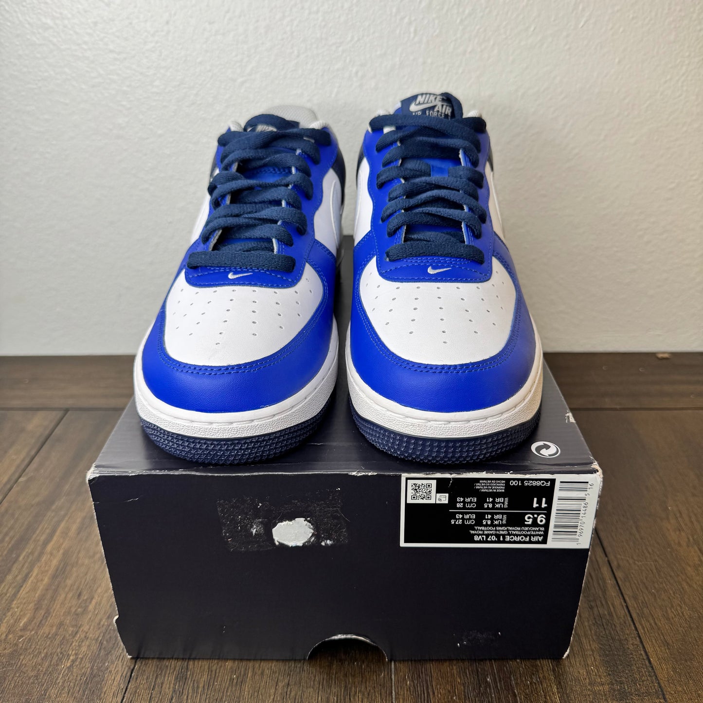Nike Air Force 1 Low '07 LV8 Game Royal Navy Size 9.5 Men's FQ8825 100