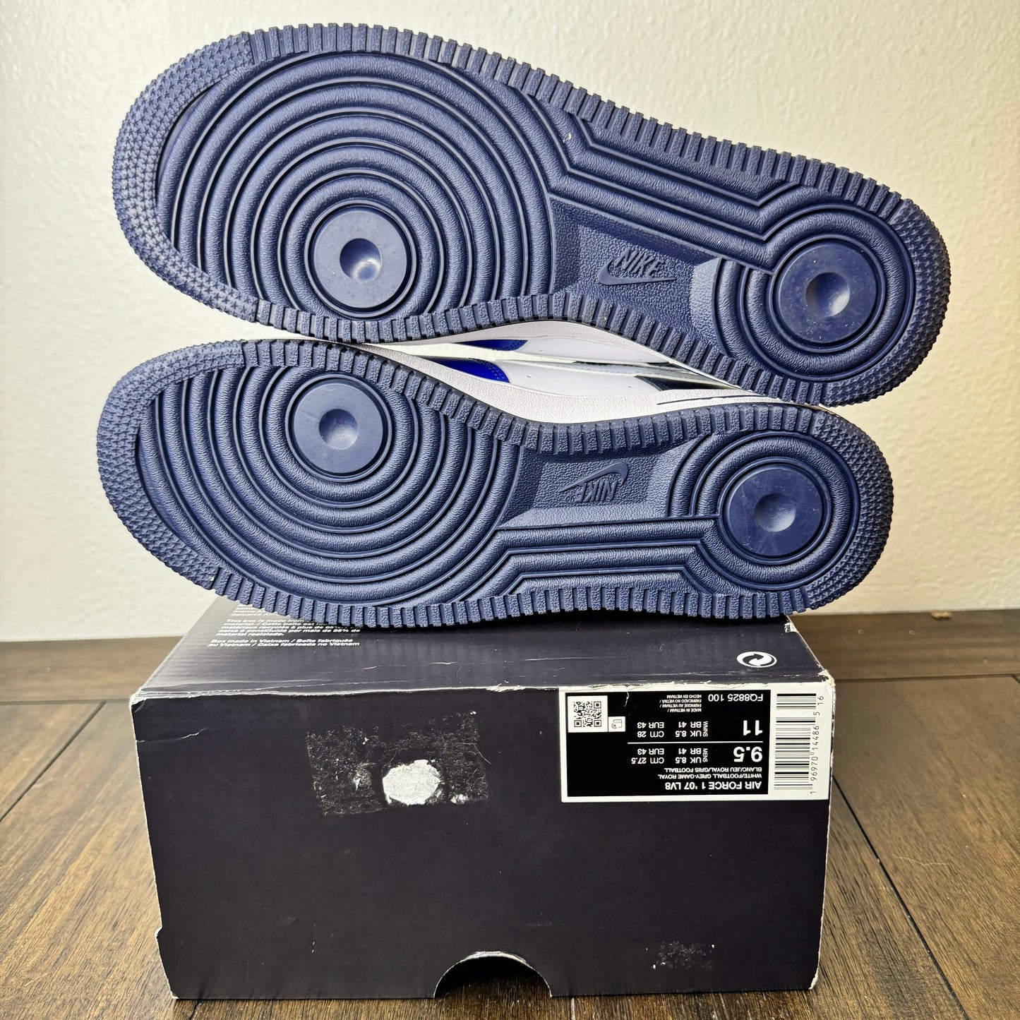 Nike Air Force 1 Low '07 LV8 Game Royal Navy Size 9.5 Men's FQ8825 100