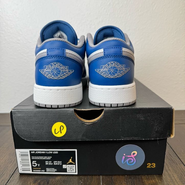Jordan 1 Low True Blue Size 5Y GS 553560 412 Brand New