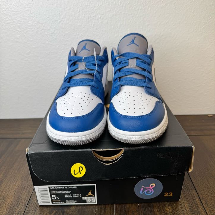 Jordan 1 Low True Blue Size 5Y GS 553560 412 Brand New