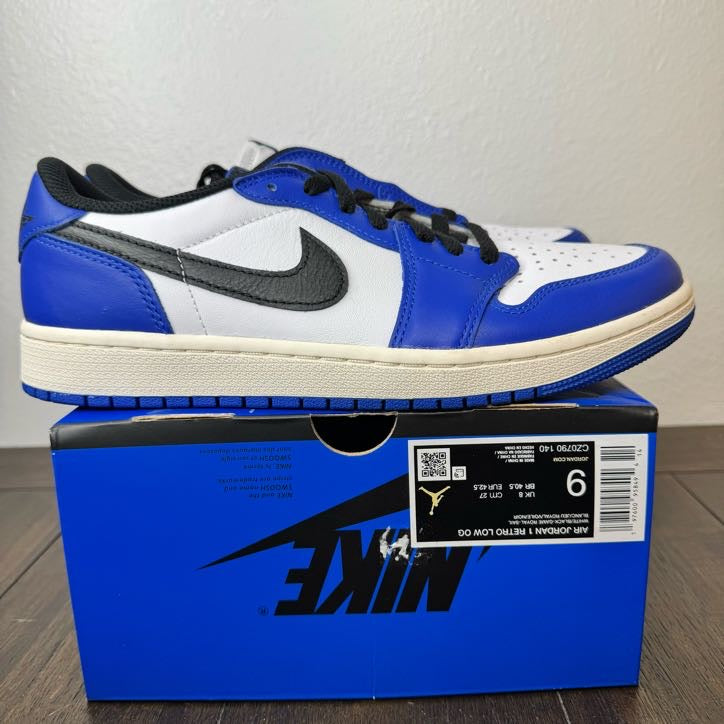Jordan 1 Retro Low OG Game Royal Size 9 Men's CZ0790 140 Brand New