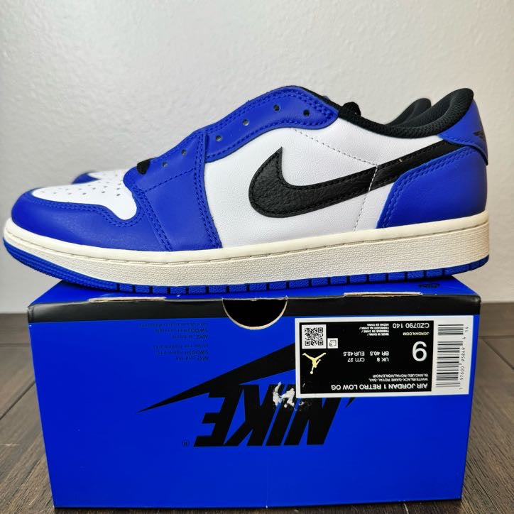 Jordan 1 Retro Low OG Game Royal Size 9 Men's CZ0790 140 Brand New