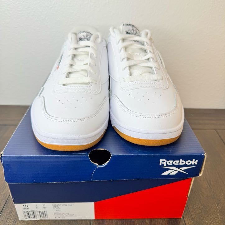 Reebok Club MEMT White Gum Size 10 FU7135 Brand New