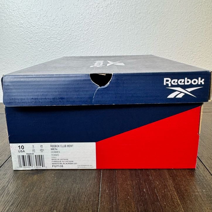 Reebok Club MEMT White Gum Size 10 FU7135 Brand New
