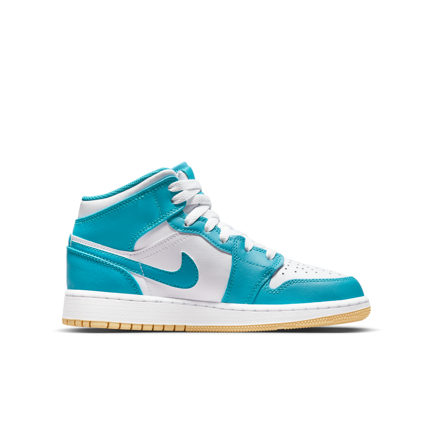 Jordan 1 Mid Aquatone Grade School