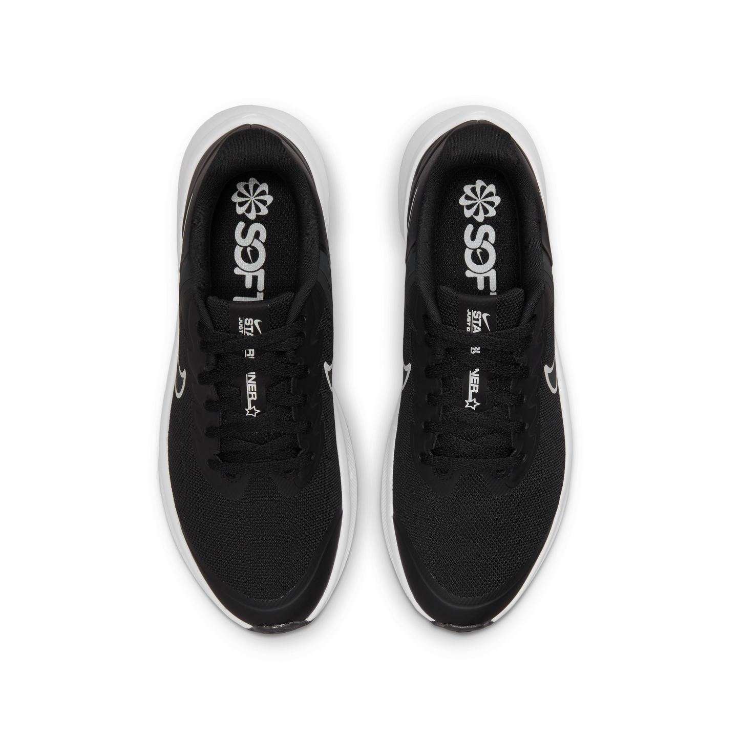Star Runner 3 Black White Sole Grade School