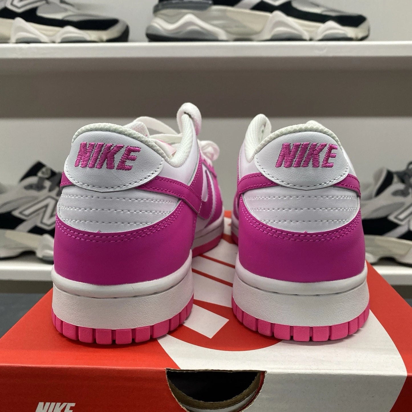 Nike Dunk Low Laser Fuchsia Pink Barbie Size 7Y 8.5 WMNS FB9109-102