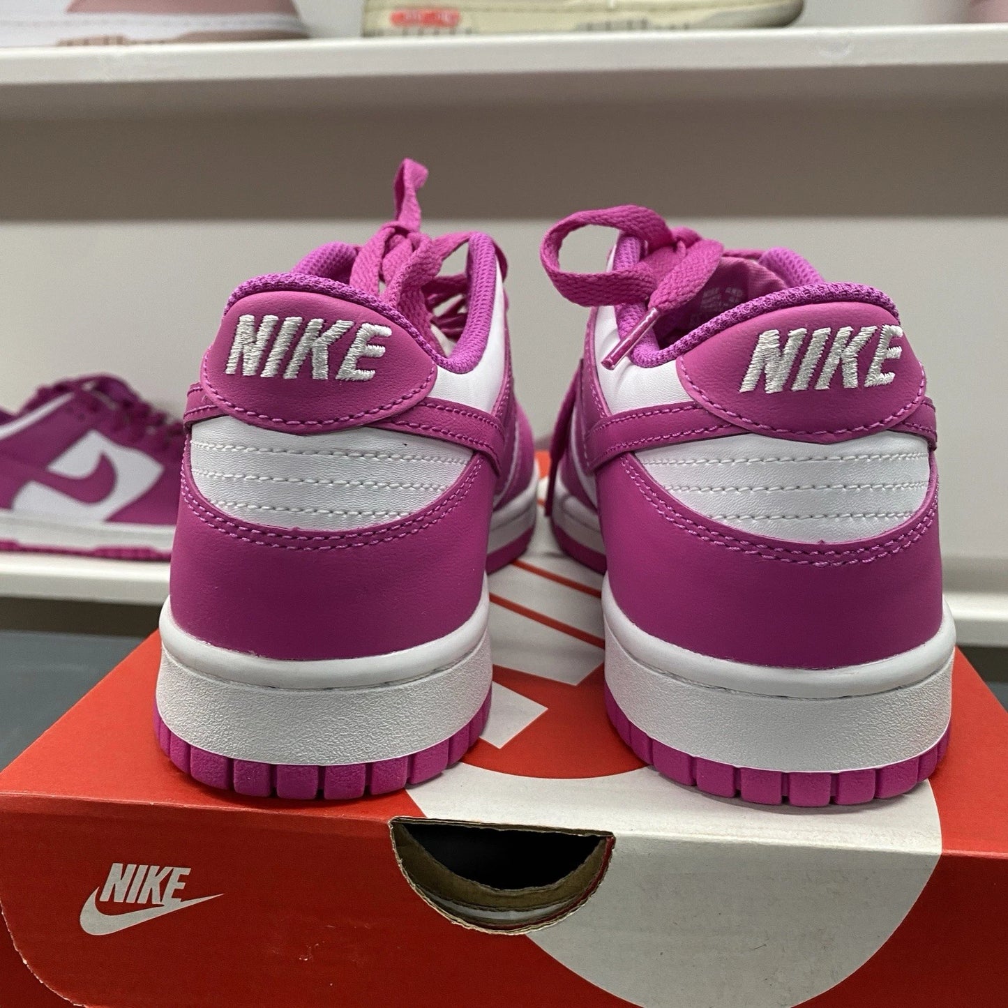 Nike Dunk Low Youth Size 6Y Womens 7.5 Pink White Sneakers FJ0704-100