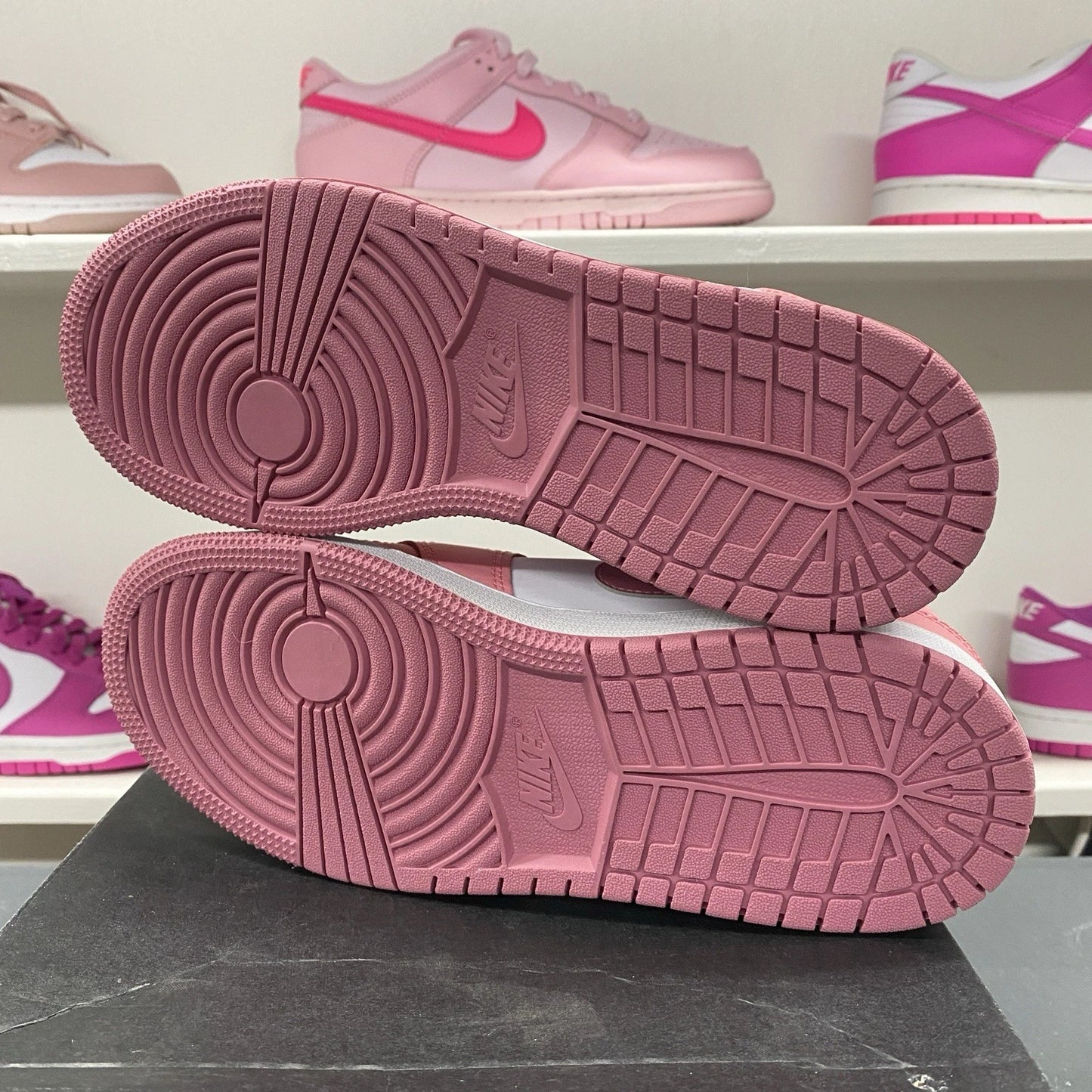 Brand New Air Jordan 1 Mid Valentine Pink Women & Big Kids Size 5Y (6.5 Women's)