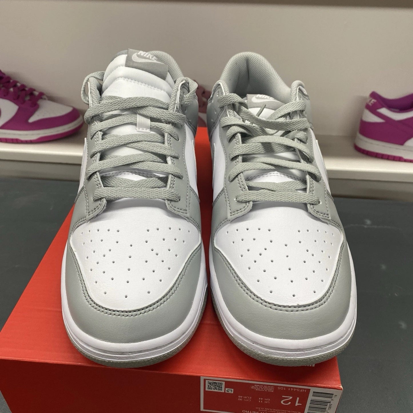 Nike Dunk Low White Light Smoke Grey Sneakers HF5441-105 Size 12 Brand New
