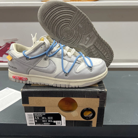 PRE OWNED Off-White x Nike Dunk Low Lot 05 of 50 Size 4.5 (6W) DM1602-113