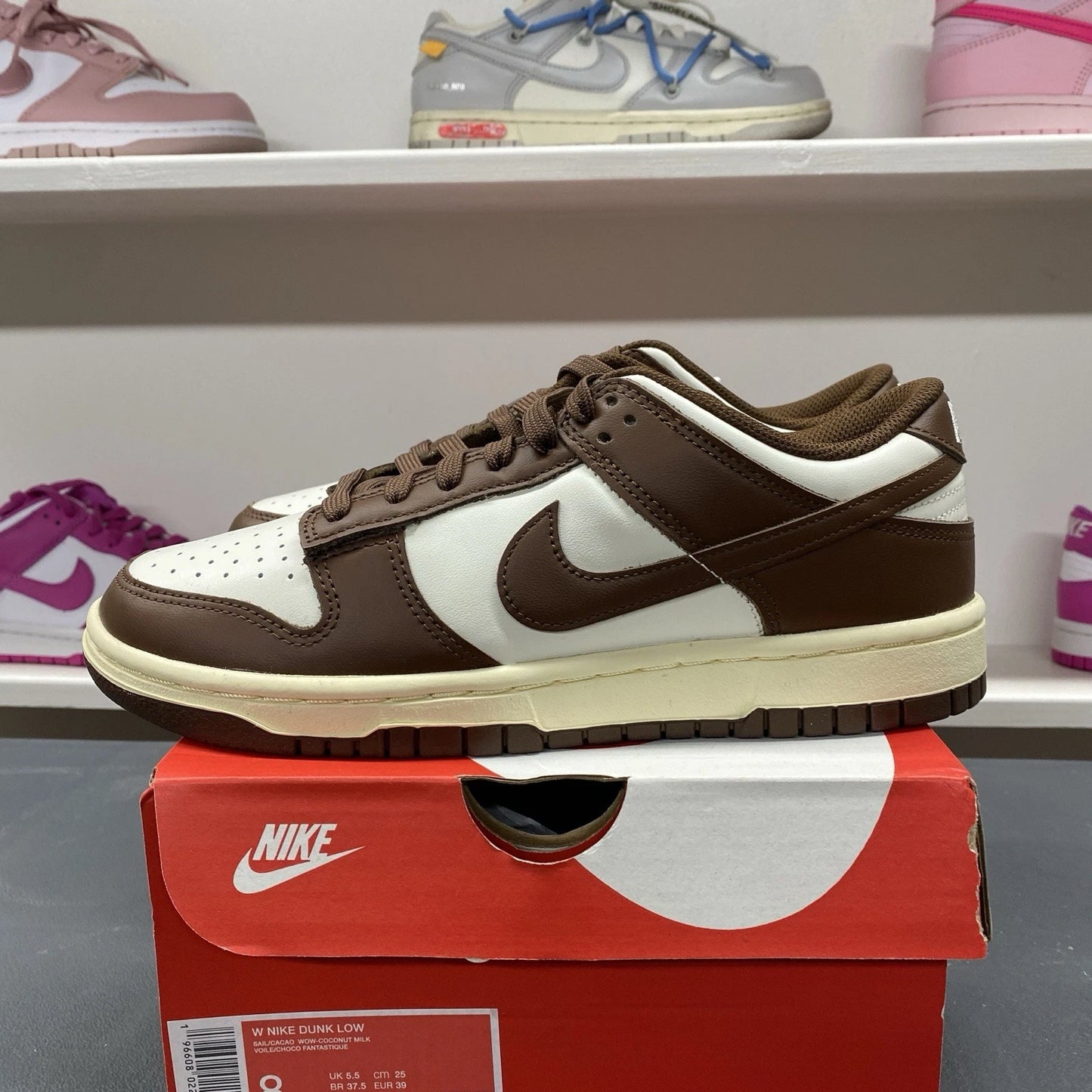 Nike Dunk Low Retro Cacao Wow Mocha Brown White DD1503-124 Women's Size 8W/6.5M
