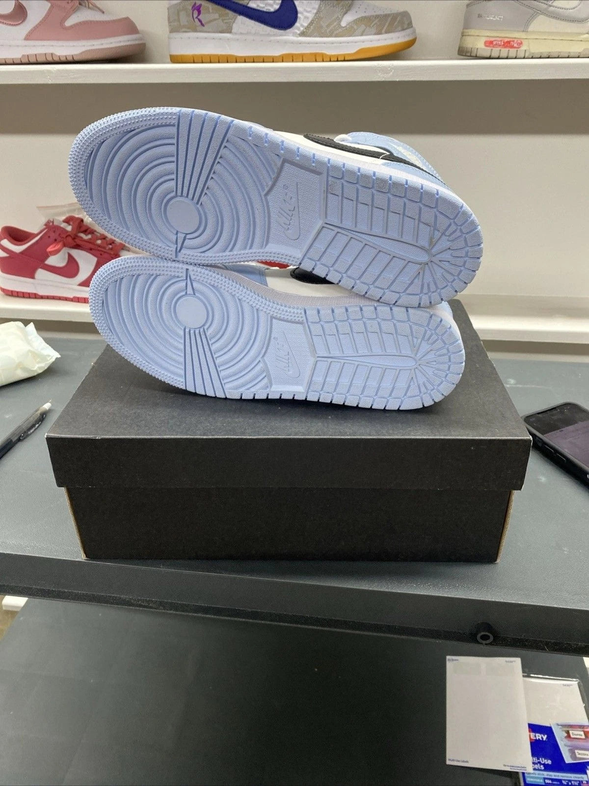 Jordan 1 Mid Ice Blue | Size 6.5Y | 555112-401 | New