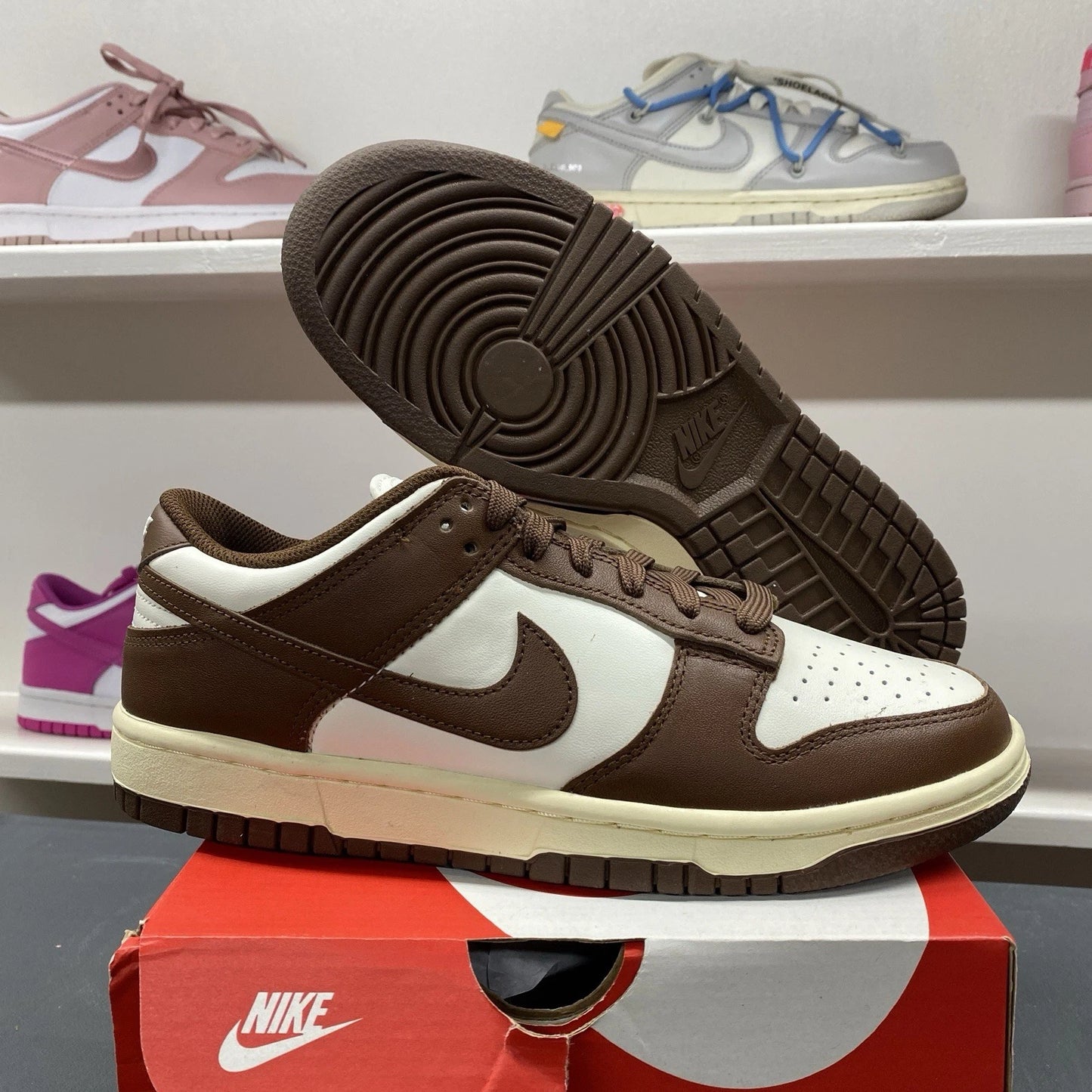 Nike Dunk Low Retro Cacao Wow Mocha Brown White DD1503-124 Women's Size 8W/6.5M