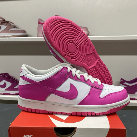 Nike Dunk Low Laser Fuchsia Pink Size 7Y 8.5 WMNS FB9109-102