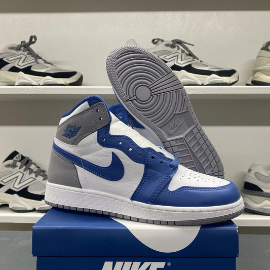Nike Air Jordan 1 Retro High OG True Blue/Cement Size 6Y Sneakers Brand New