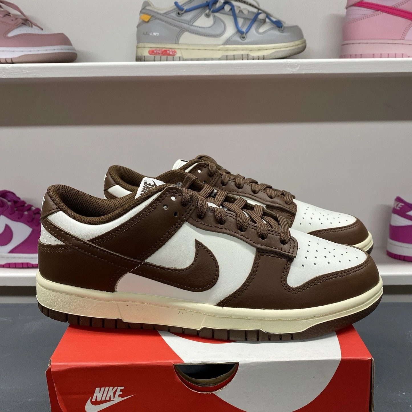 Nike Dunk Low Retro Cacao Wow Mocha Brown White DD1503-124 Women's Size 8W/6.5M