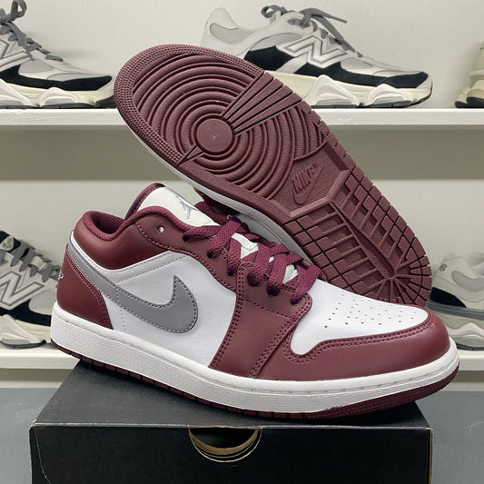 Brand New Jordan 1 Low Size 10 White/Bordeaux 553558 615