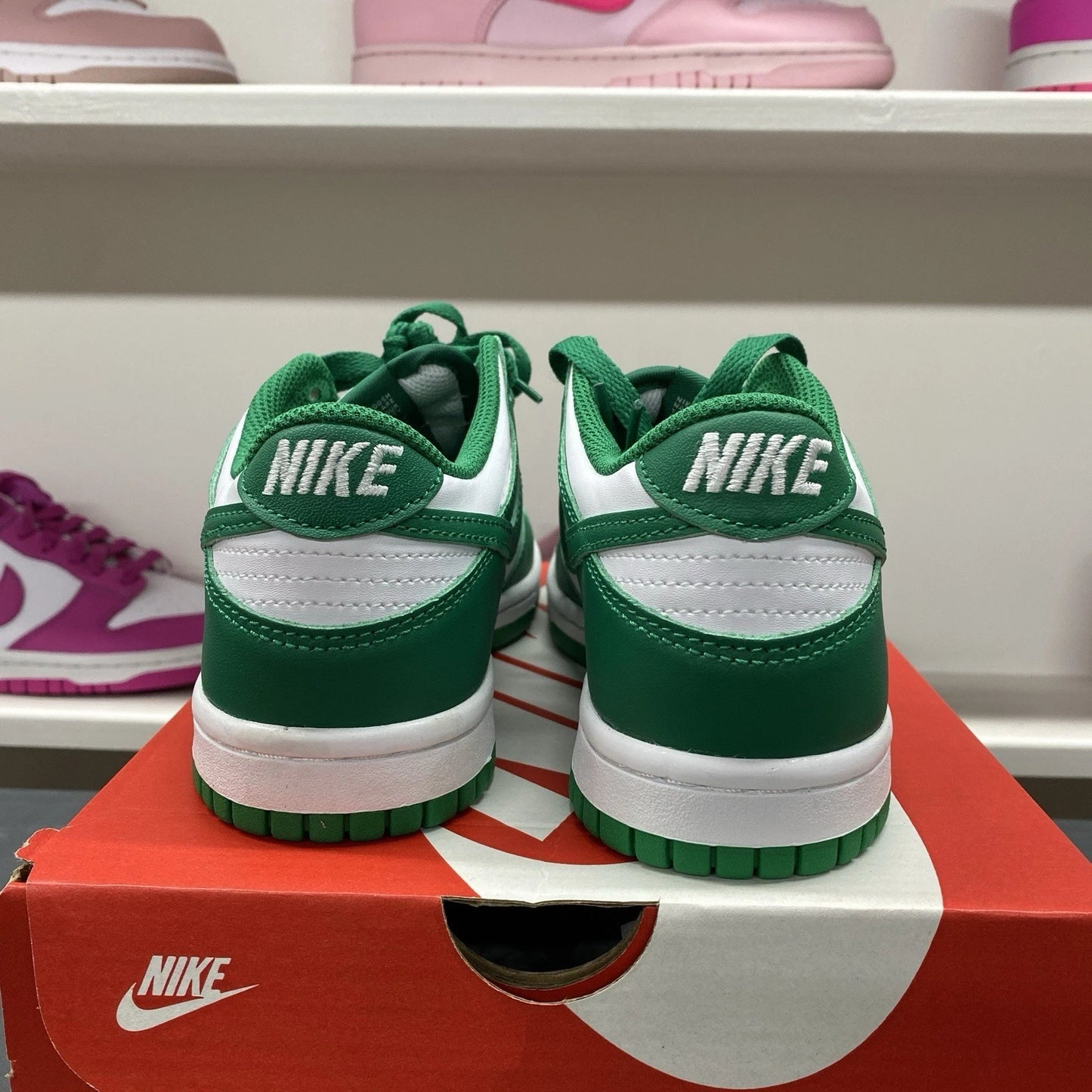 Nike Dunk Low Malachite Kids Youth Sneakers FB9109-114 Green White Size 4.5Y