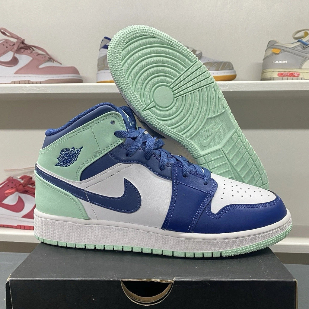 Jordan 1 Mid Mystic Navy Mint | Size 7Y | 554725-413 | New